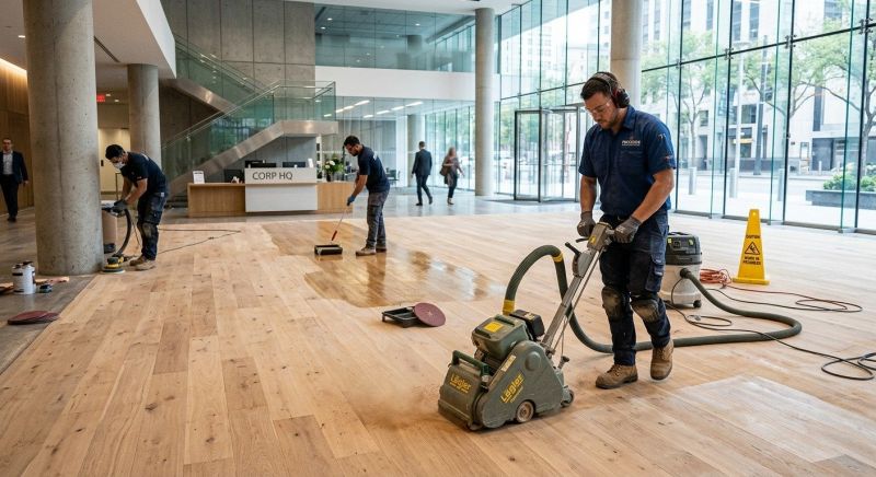 Our team working on Wood Floor Service projects in Salem, NH