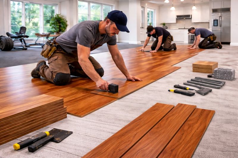 Cherry Floor Installation in Hampton, NH