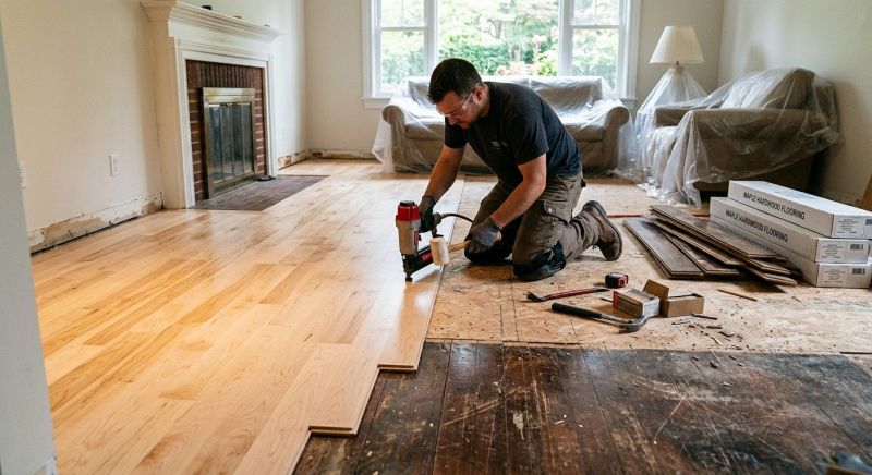 Maple Flooring Installation in North Andover, MA