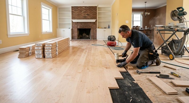 Maple Flooring Installation in North Andover, MA