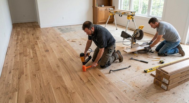 Oak Floor Installation in Acton, MA