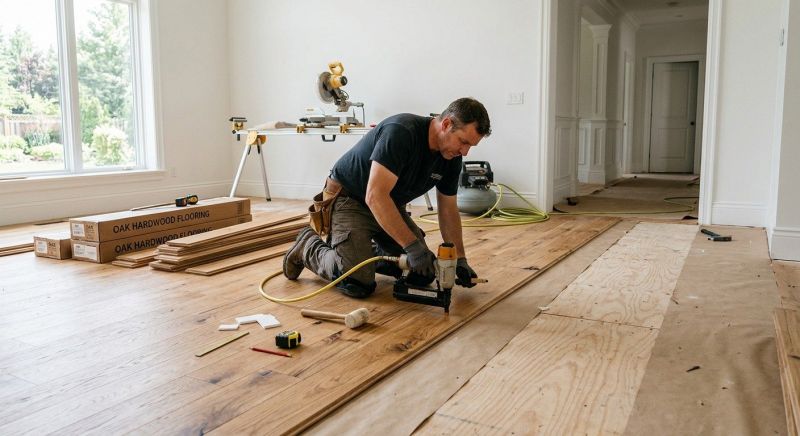 Oak Floor Installation in Amesbury, MA