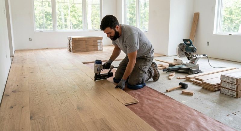 Oak Floor Installation in Peabody, MA