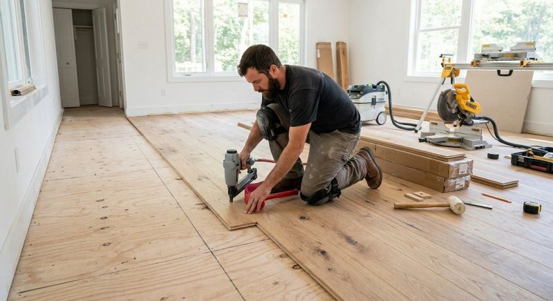Oak Floor Installation in Plaistow, NH