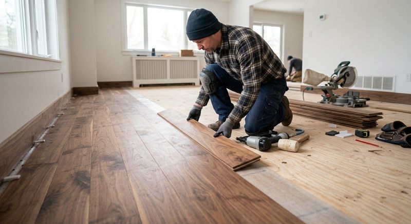 Walnut Flooring Installation in Salem, NH