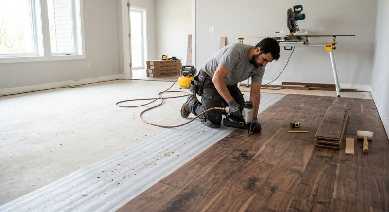 Walnut Flooring Installation in Salem, NH