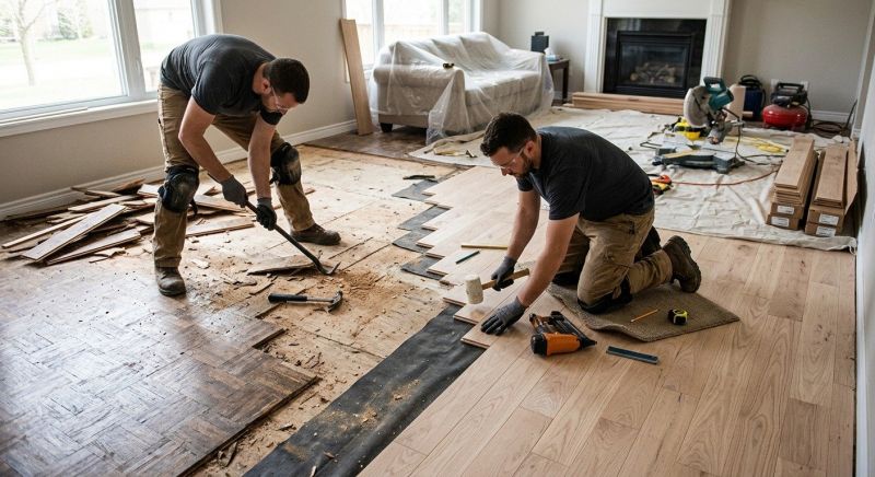 Wood Floor Replacement in Amesbury, MA